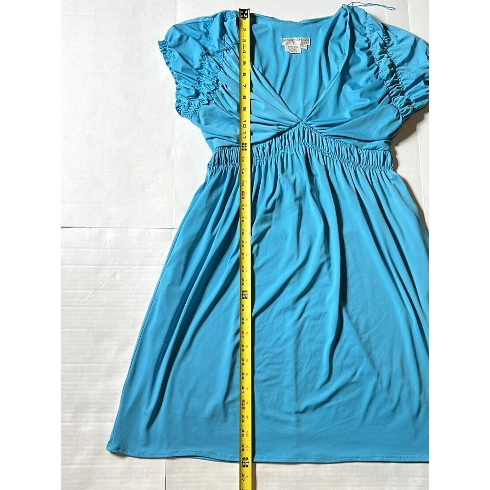 Maggie London Blue Knee High Casual Dress Women's Petite Size 14P - Picture 2 of 7